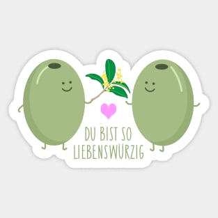 Olive with declaration of love - couples Sticker
